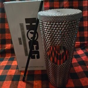 Black Glossy Studded Tumbler